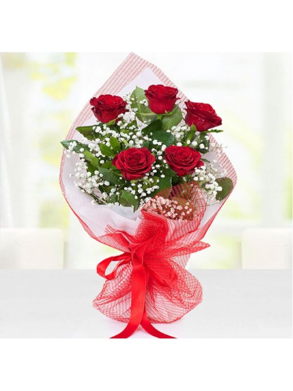  Erzurum Çiçek Gönder - 5 Gül Buketi