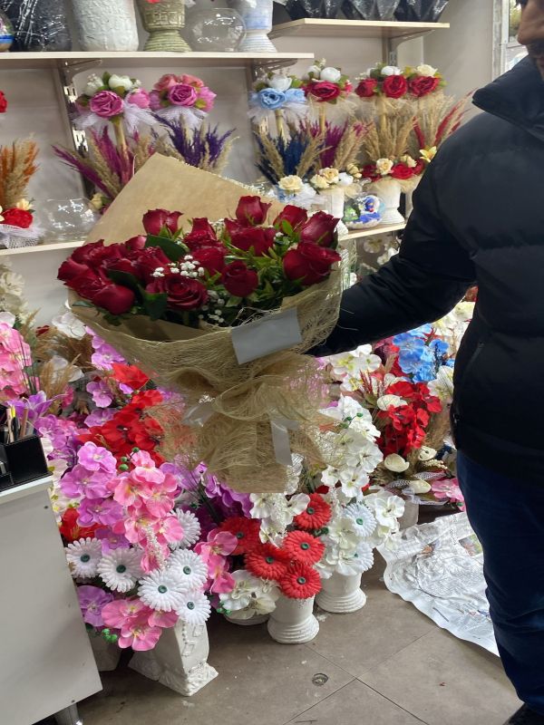 Erzurum Çiçekçi - 20 Adet Kırmızı Gül Buketi